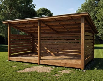 Firewood Shed Plans 8x16 - PDF Download