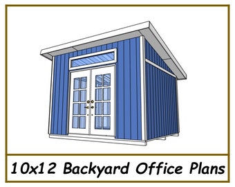 Backyard Office Plans 10x12 - She Shed/Man Cave - PDF Download