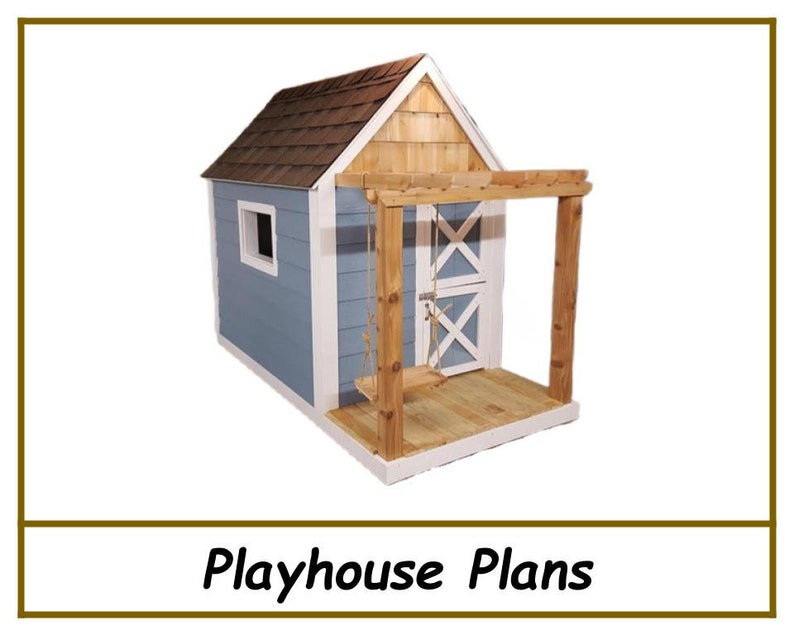 Playhouse Plans Playhouse Plans on Skids W/pergola PDF Etsy