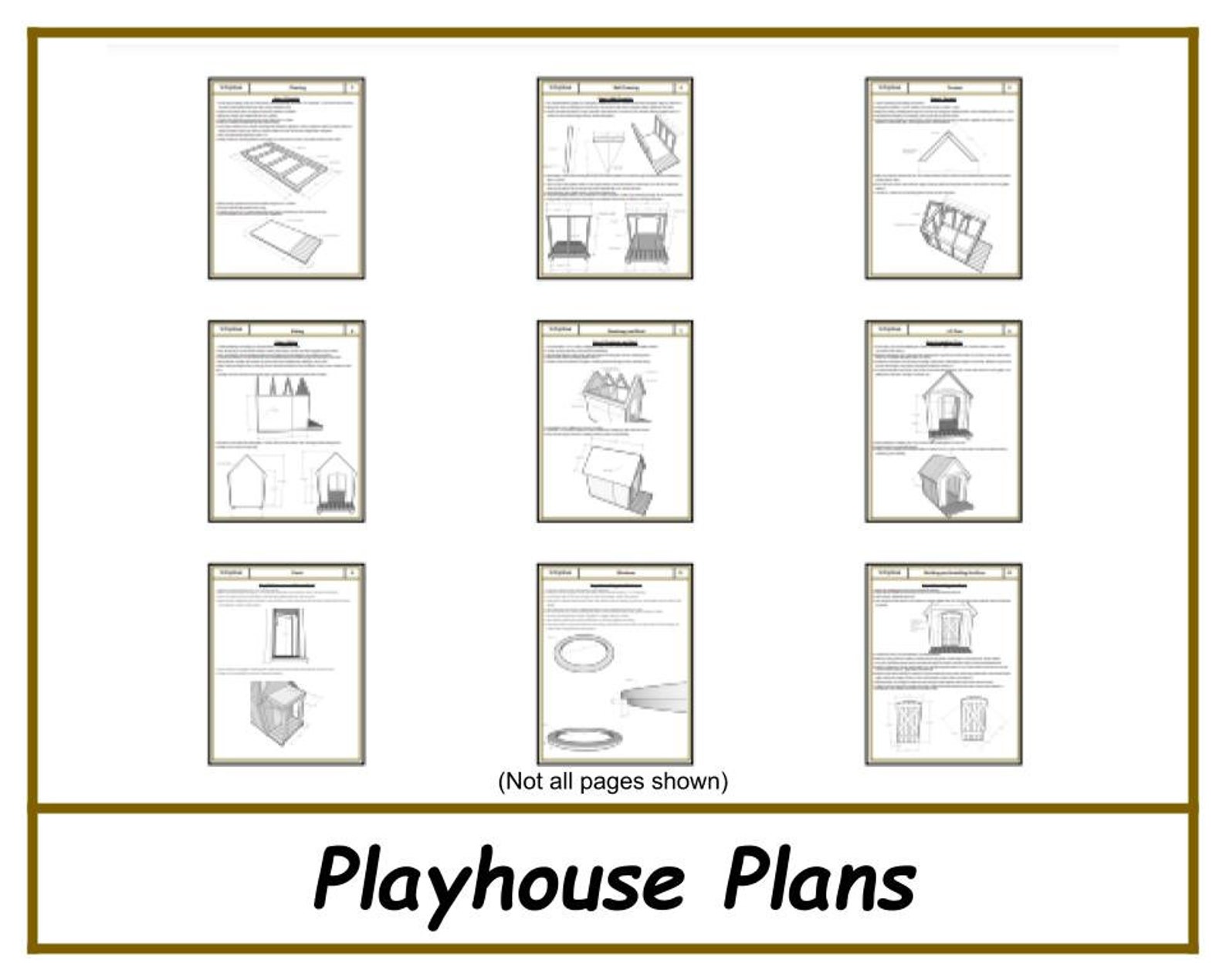 Playhouse Plans Playhouse/shed Plans PDF Download Etsy