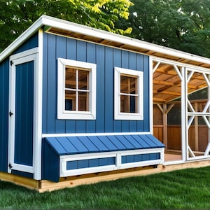 Chicken Coop Plans with Run 8x20 - PDF Download