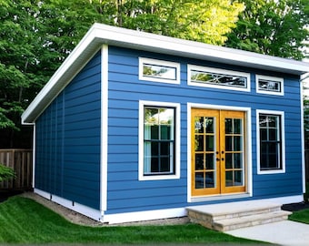 Office Shed Plans 16x20 - She Shed/Man Cave Plans - PDF Download