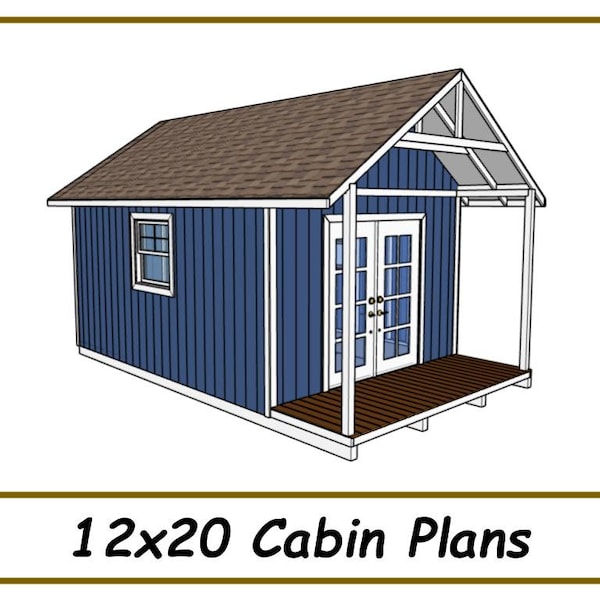 Cabin Plans 12x20 - PDF Download