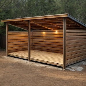 Firewood Shed Plans 8x16 - PDF Download