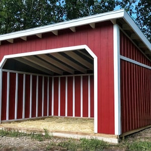 Horse Barn Plans 12x16 - PDF Download - 1 Stall