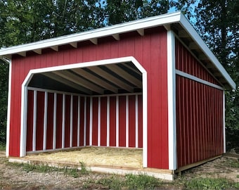 Horse Barn Plans 12x16 - PDF Download - 1 Stall