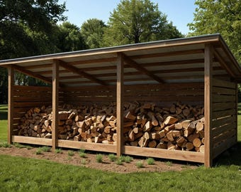 Firewood Shed Plans 8x20 - PDF Download