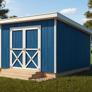 Lean-To Shed Plans 10x12 - PDF Download