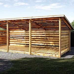 Firewood Shed Plans 8x20 - PDF Download