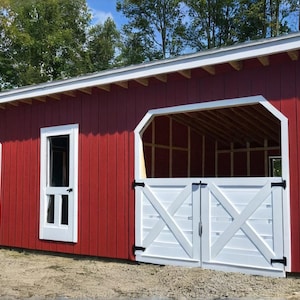 Horse Barn Plans 12x32 - PDF Download