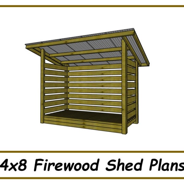 Firewood Shed Plans 4x8 - PDF Download