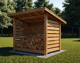 Firewood Shed Plans 4x8 - PDF Download