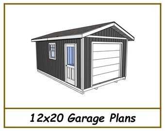 Garage Plans 12x20 - PDF Download