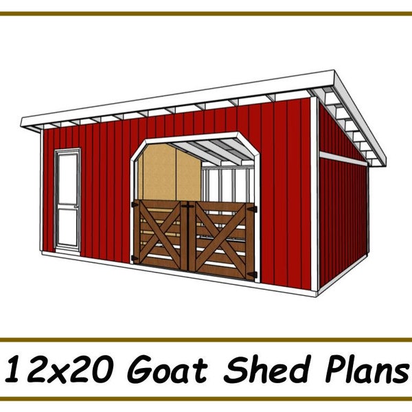 Goat Shed Plans 12x20 - PDF Download