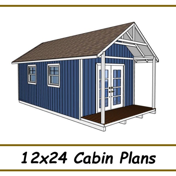 Cabin Plans 12x24 - PDF Download