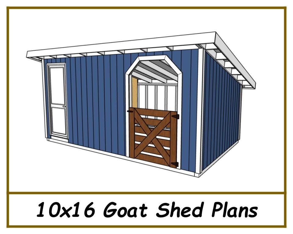 Goat Shed Plans 10x16 PDF Download Etsy goat-shed-plans-10x16-pdf-download-etsy