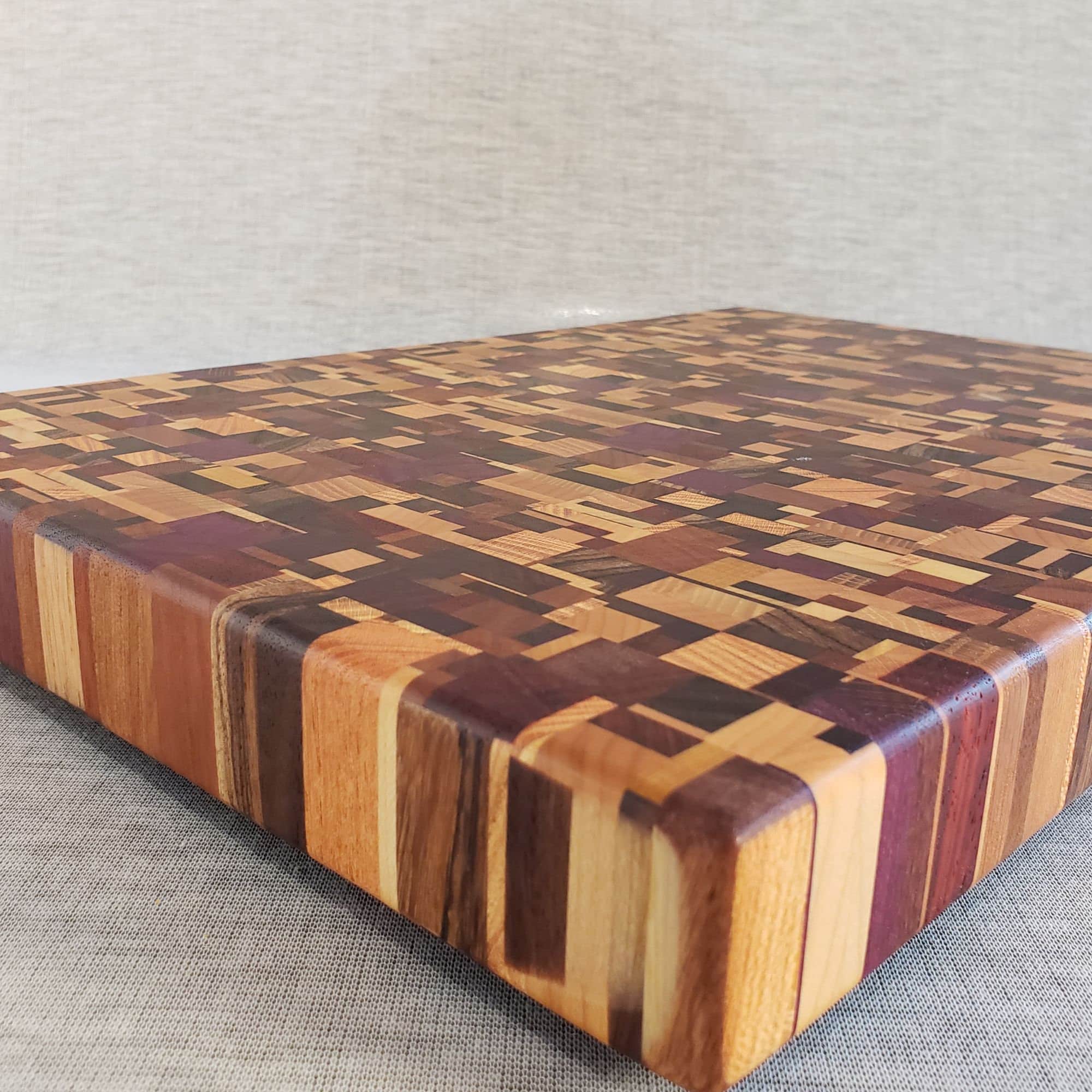 Chaotic or Mosaic Wooden End Grain Cutting Board w/Small Etsy