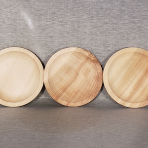 7-1/4&quot; Silver Maple Wooden Plate  (PL-31)