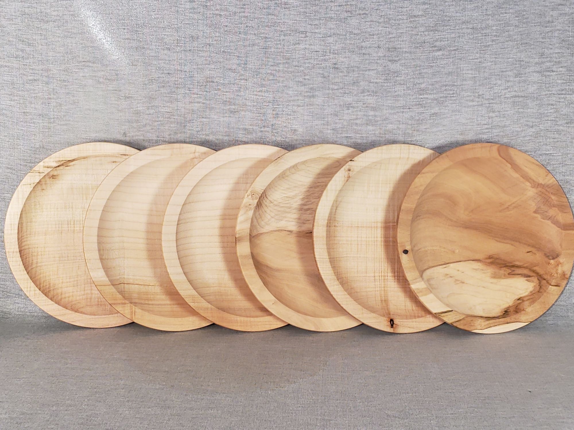 8-1/2" Silver Maple Wooden Plate  (PL-33)