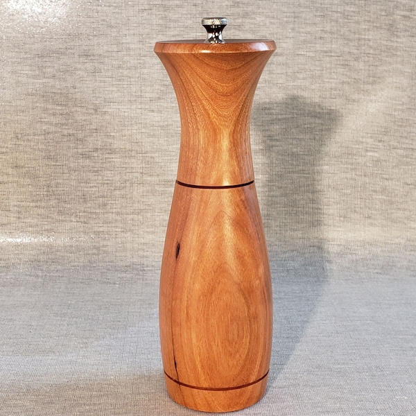 8" Black Cherry Wooden Peppermill  (P105)