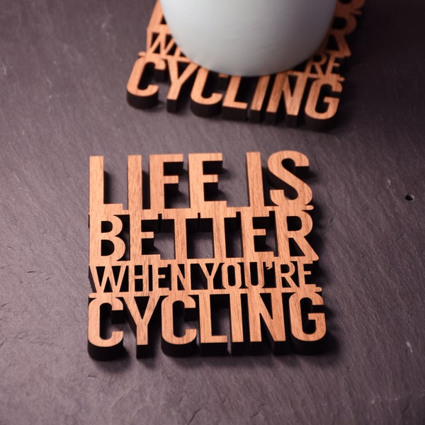 x1 Individual Life is better when You're Cycling Coaster. For cyclists, cyclo-cross & bike riders obsessives. People who love to cycle.