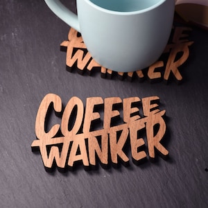 Kaffee Wanker Untersetzer x1 Individuell - Schwul Geschenk - Freches Geschenk. Kaffee Wichser