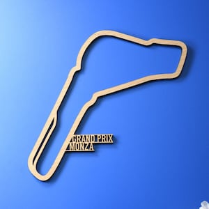 Monza F1 Grand Prix Circuit - Wooden Monza Grand Prix Formula 1 Circuit. Formula One Monza Grand Prix Circuit. Monza Grand Prix F1 Circuit