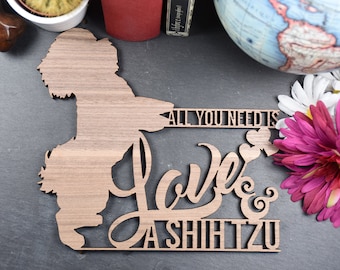 Shih Tzu Plaque - Wooden Shih Tzu Plaque - Shih Tzu Plaque. Perfect for Shih Tzu lovers. Shih Tzu obsessives.