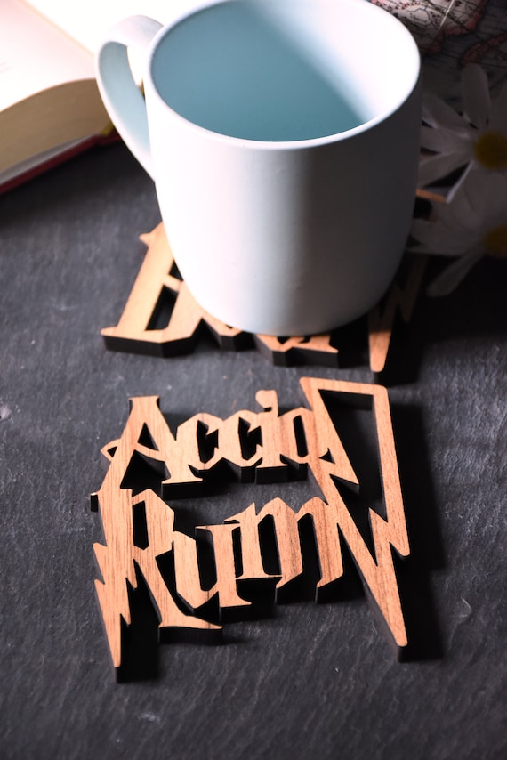 Ideal gift for Harry Potter obsessives. Individual Harry Potter Accio Cider Coaster Perfect for Harry Potter lovers