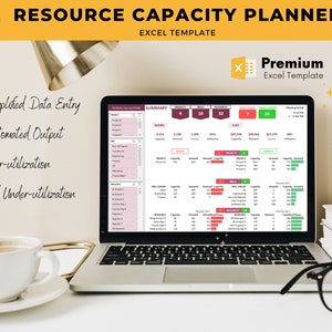 Resource Capacity Planning Excel Template | Resource Tracker | HR Capacity Plan | HR Strategy Tool | HR Management Sheet | Project Planner