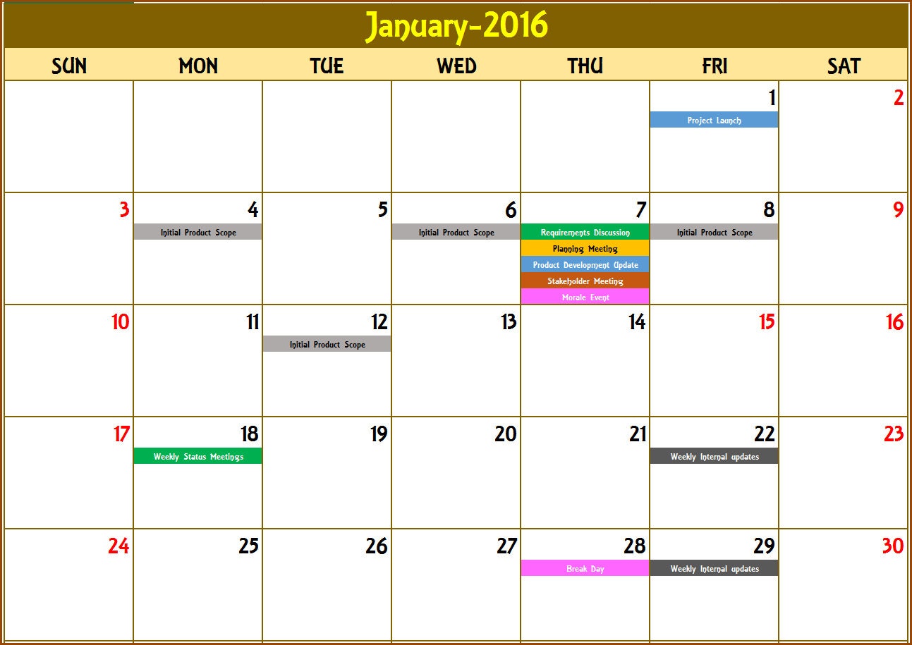 Eventkalender Maker Excel-Vorlage v3 | Etsy