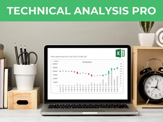 Technical Analysis Pro Excel Template | Stock Tracker Spreadsheet | Technical Indicator | Personal Finance Tracker | Candlestick Chart