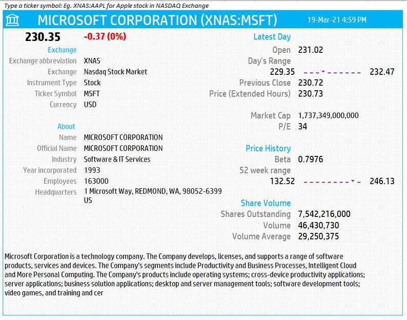 Stock Lookup Template Etsy