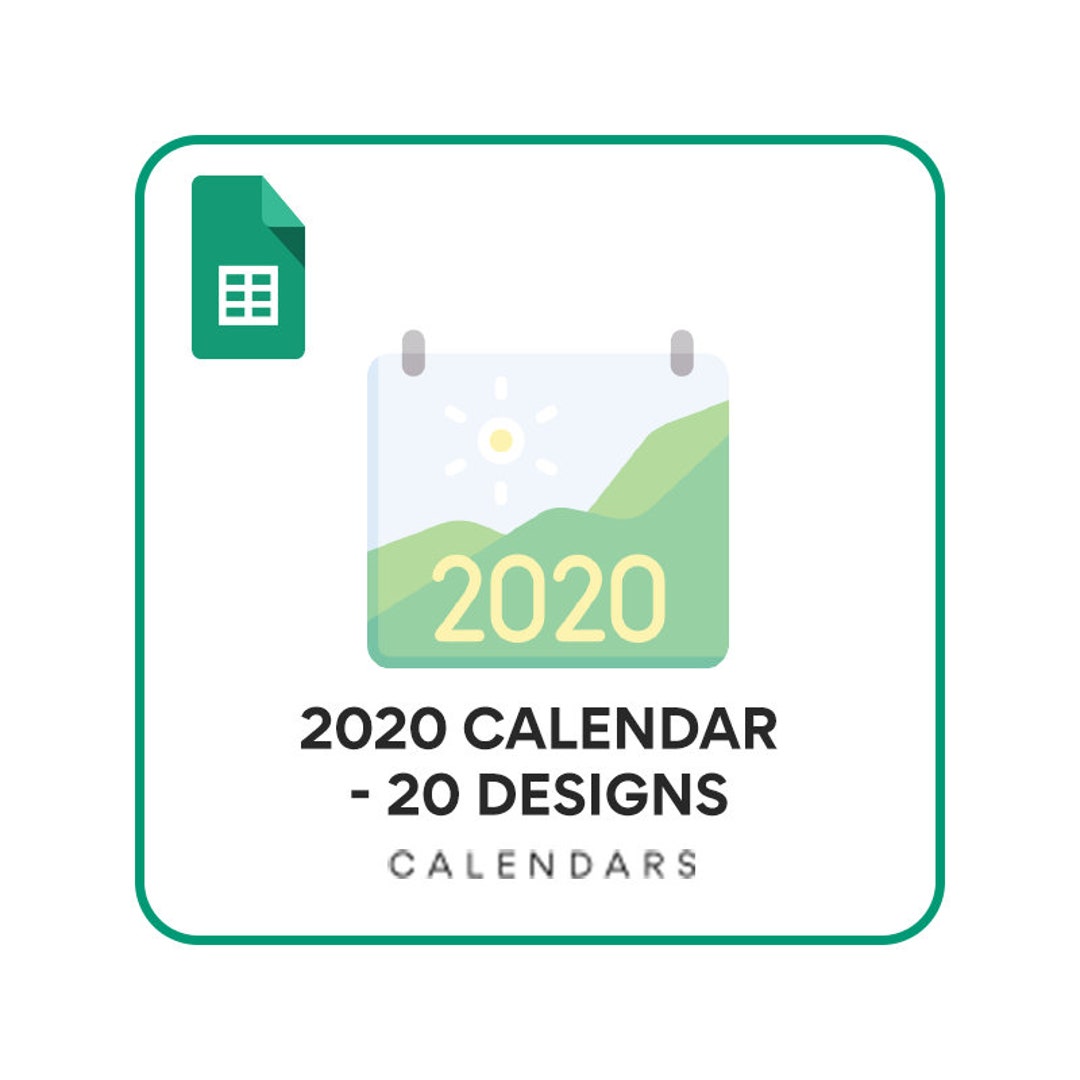 Calendar Google Sheet Template Etsy Calendar Google Sheet Template Etsy