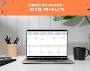 Timeline Chart – Excel Template | Timeline Visualization Template | Project Timeline Visualization Template