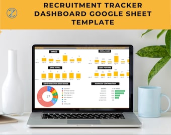 Google Sheet Recruitment Tracker | Recruitment KPI Dashboard | HR Hiring Tracker | Recruiting Process Tracker | Application Tracker
