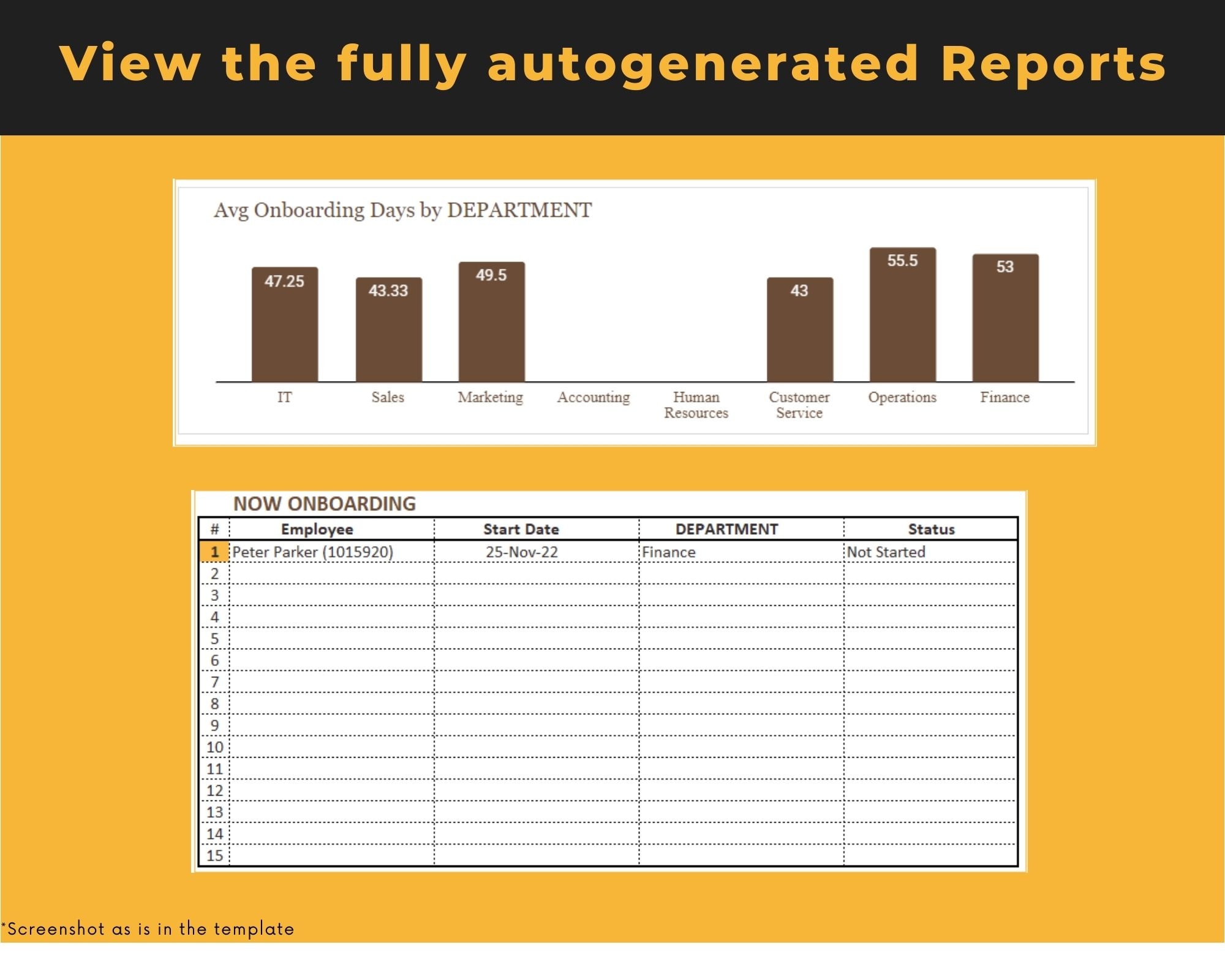 HR Onboarding Dashboard Google Sheet Template - Etsy