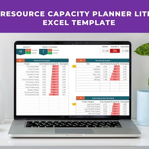 Resource Capacity Planner Lite – Excel Template | Project Planner Template in Excel | Capacity Planners | Project Management Templates