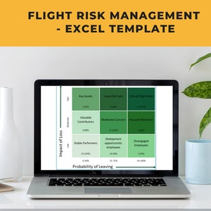 Flight Risk Management Excel Template | Employee Flight Risk Assessment | 9-Box Flight Risk Matrix