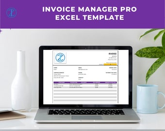 Invoice Manager Pro | Invoice Generator Excel Template | Small Business Invoice Tracker | Small Business Payment Tracker | Printable Invoice