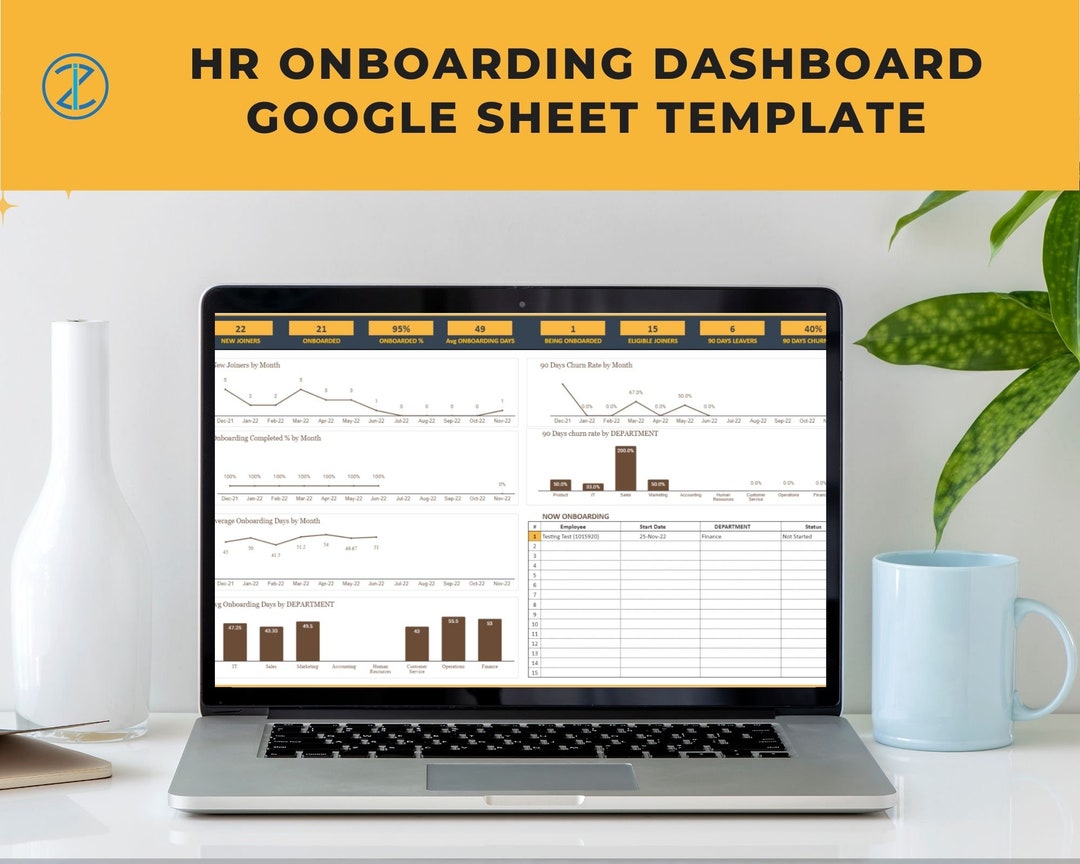 HR Onboarding Dashboard Google Sheet Template - Etsy