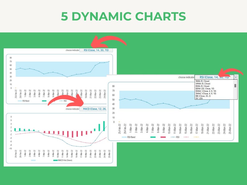 Technical Analysis Pro Excel Template Stock Tracker Spreadsheet