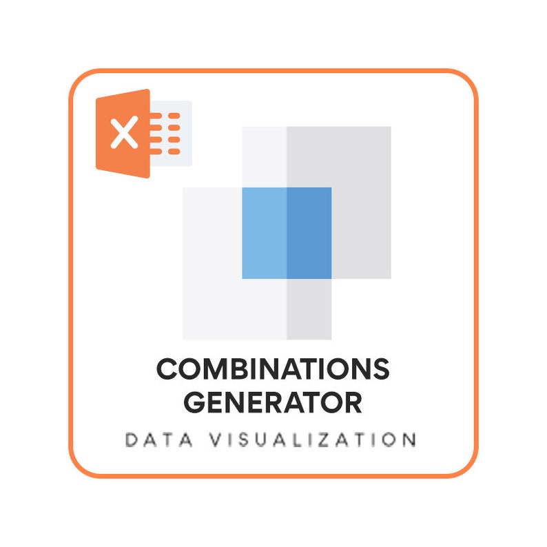 Combinations Generator Excel Template Etsy