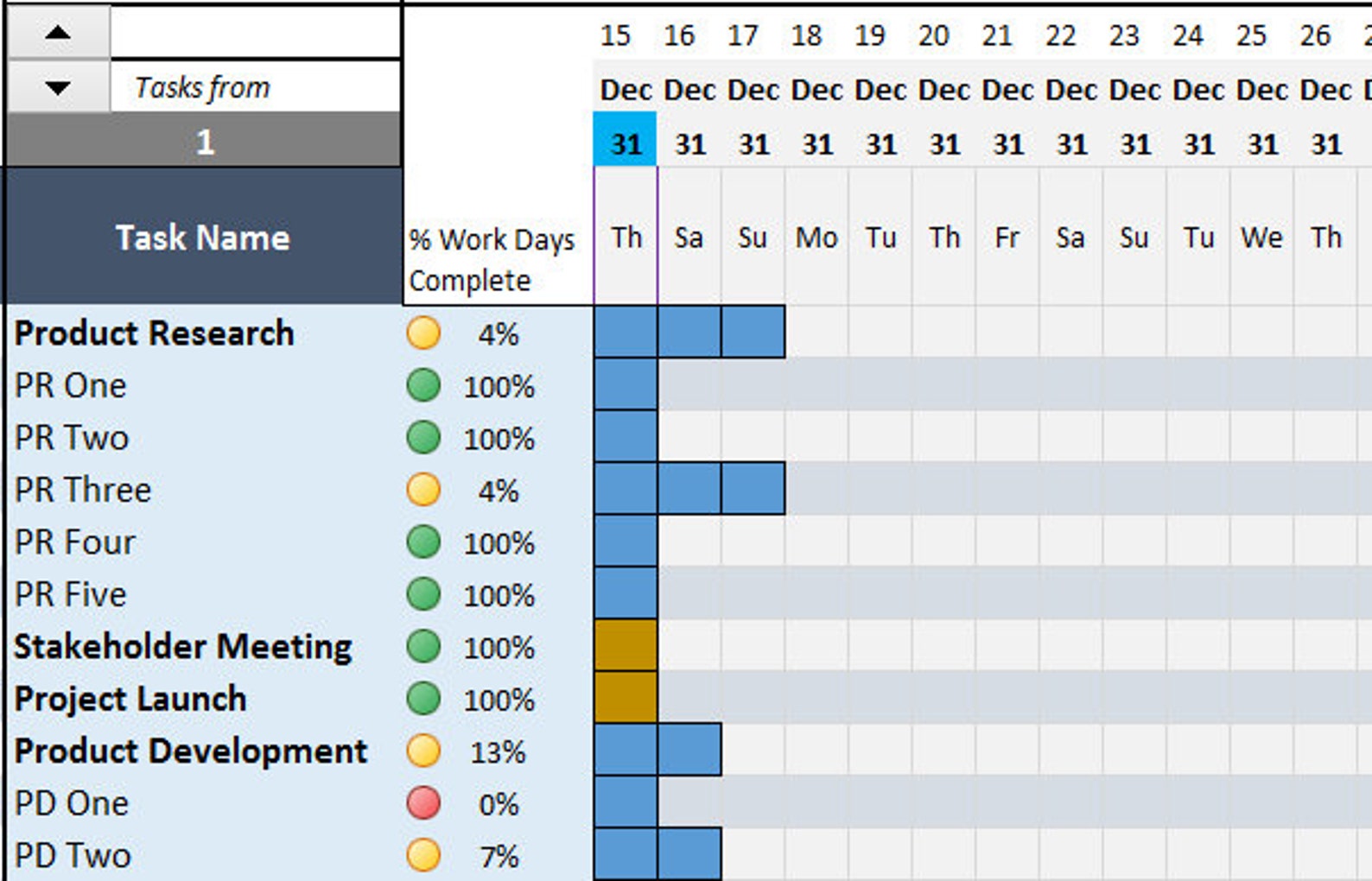 Gantt Chart Maker Excel Template | Project Planner Excel | Task Manager ...
