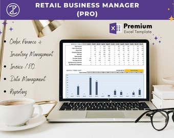 Retail Business Manager | Business Excel Template | Invoice Builder | Inventory Manager | Sales Manager | Order Tracker | Sales Tracker