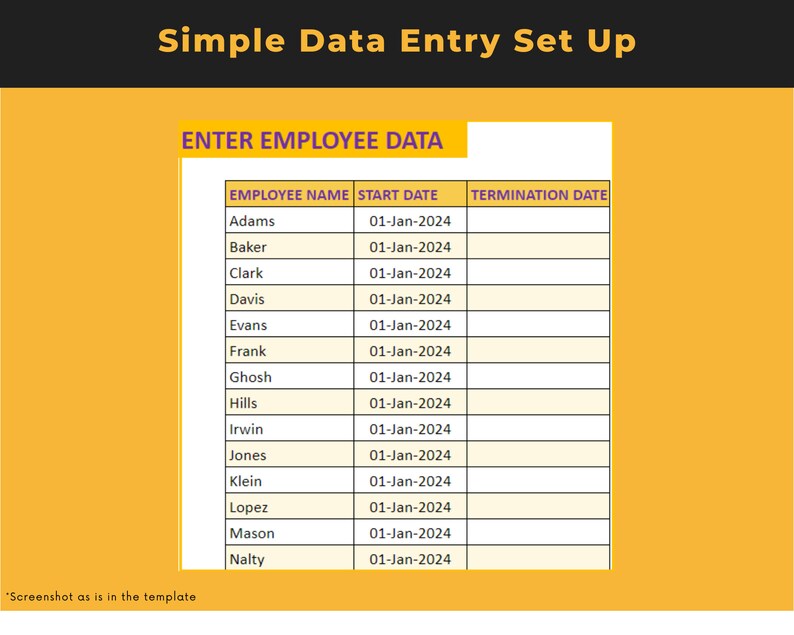 Employee Leave & Vacation Tracker 2024 Google Sheets Template Etsy