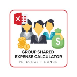 Group Shared Expense Calculator - Excel Template