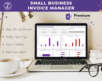 Invoice Manager | Client Invoice Tracker | Invoice Excel Template | Business Invoice Tracker | Payment Tracker | Customer Payment Manager