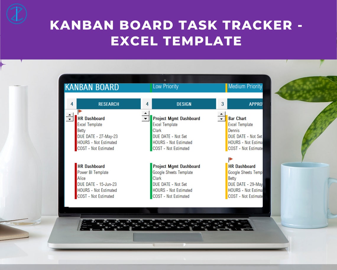 Kanban Board Task Tracker in Excel | Task Management | Agile Project ...