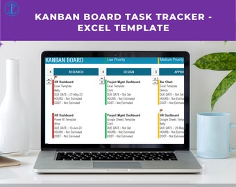 Kanban Board Excel Template Agile Project Management Task - Etsy